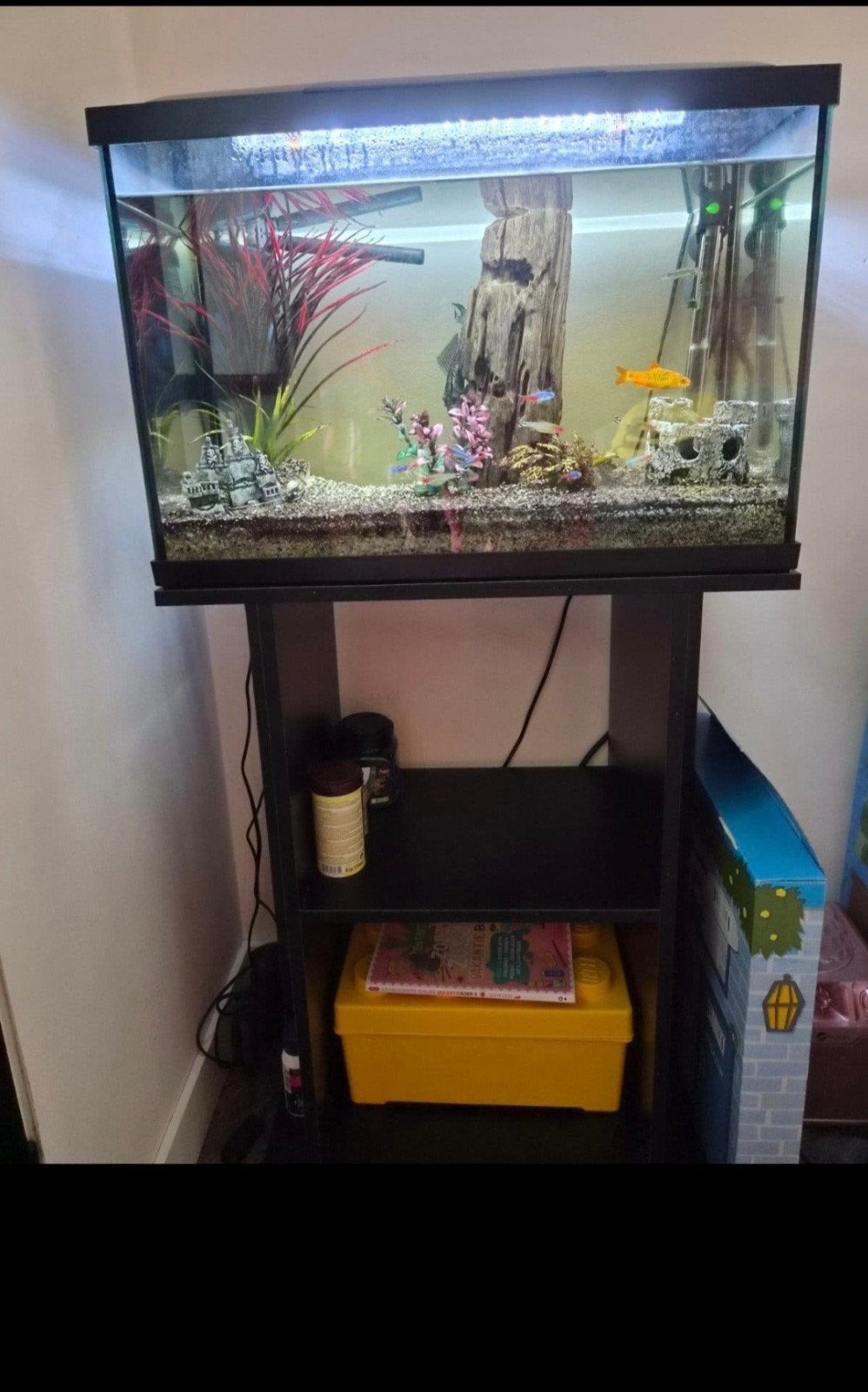 aquarium superfish 70 liter, Dieren en Toebehoren, Ophalen, Gebruikt, Gevuld zoetwateraquarium, Superfish