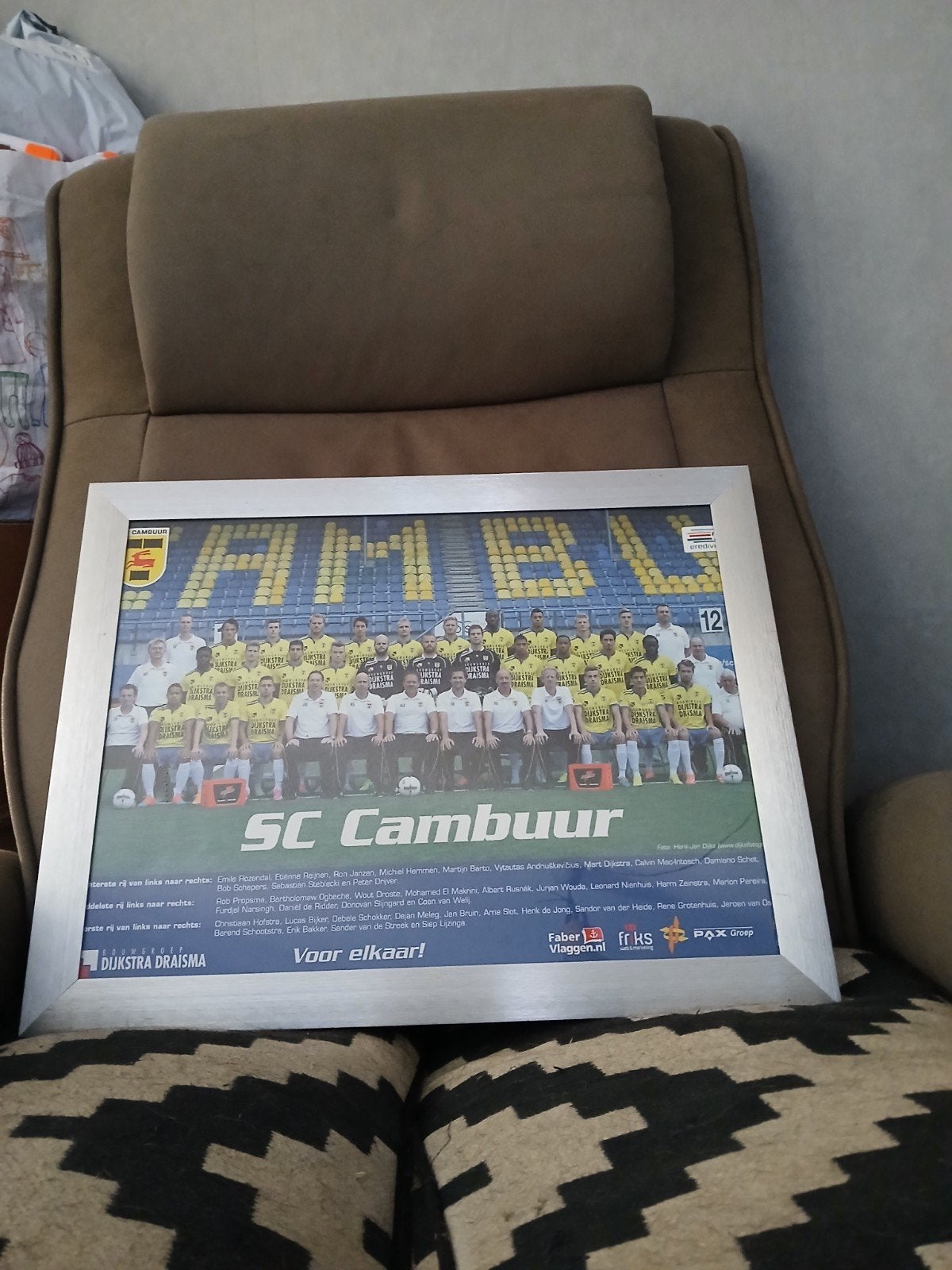 Cambuur poster + lijst, Ophalen