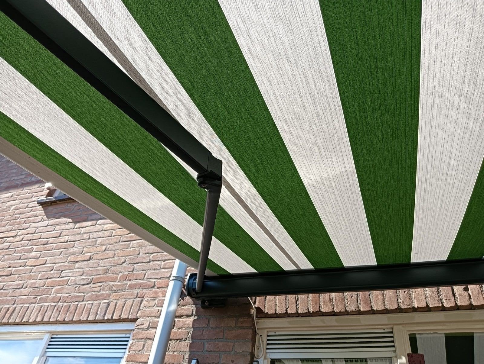Zgan sunmaster antraciet cassette afmetingen 600cm Somfy, Tuin en Terras, Zonneschermen, 450 cm of meer, Elektrisch, Ophalen of Verzenden