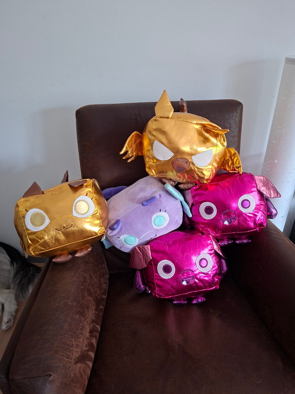 Roblox Pet Simulator X knuffels - 4 stuks, 1 dubbel roze, Overige merken, Overige karakters, Overige typen, Ophalen of Verzenden