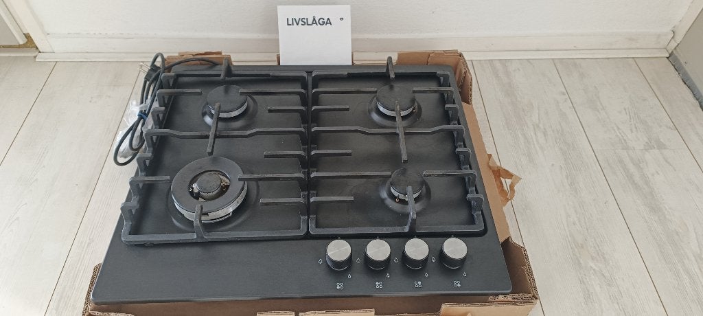 IKEA LIVSLÅGA HBT L00 G gaskookplaat, Ophalen, Gebruikt, 4 kookzones, Inbouw
