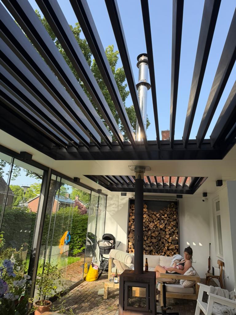 Pallazzo Lamellendak electrisch, Tuin en Terras, Overkappingen, Ophalen, Zo goed als nieuw, Veranda
