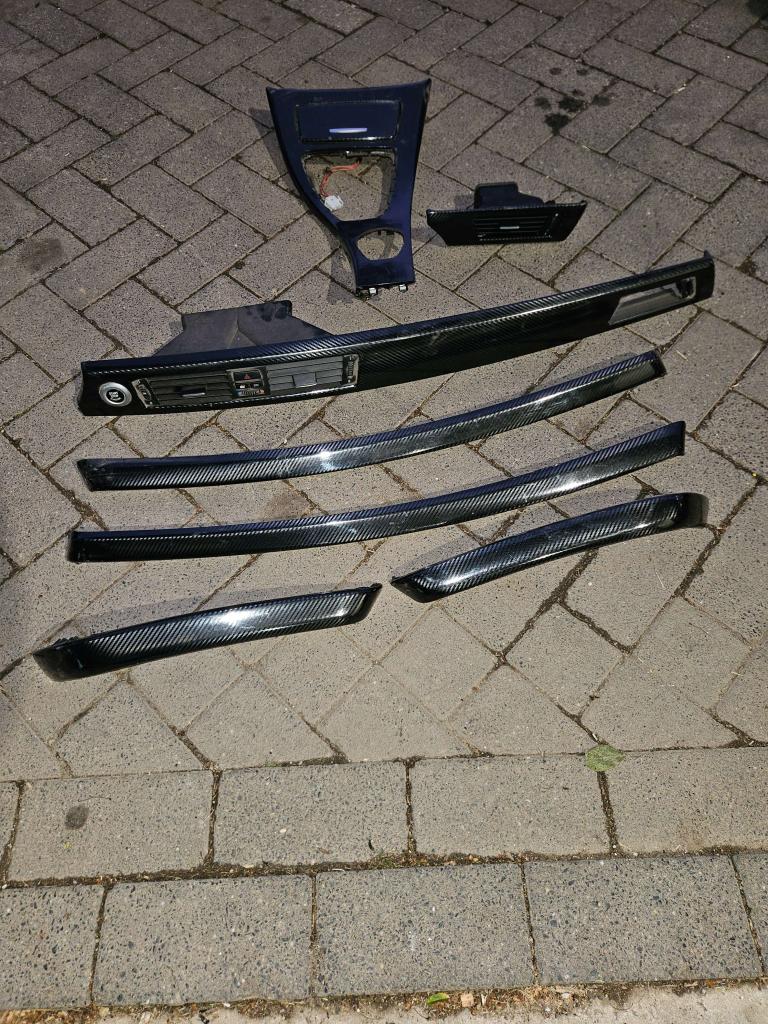 INTERIEURLIJSTEN  CARBON ZWART BMW 3 SERIE E90/91, Niet ingevuld, Gebruikt, Niet ingevuld, Ophalen of Verzenden