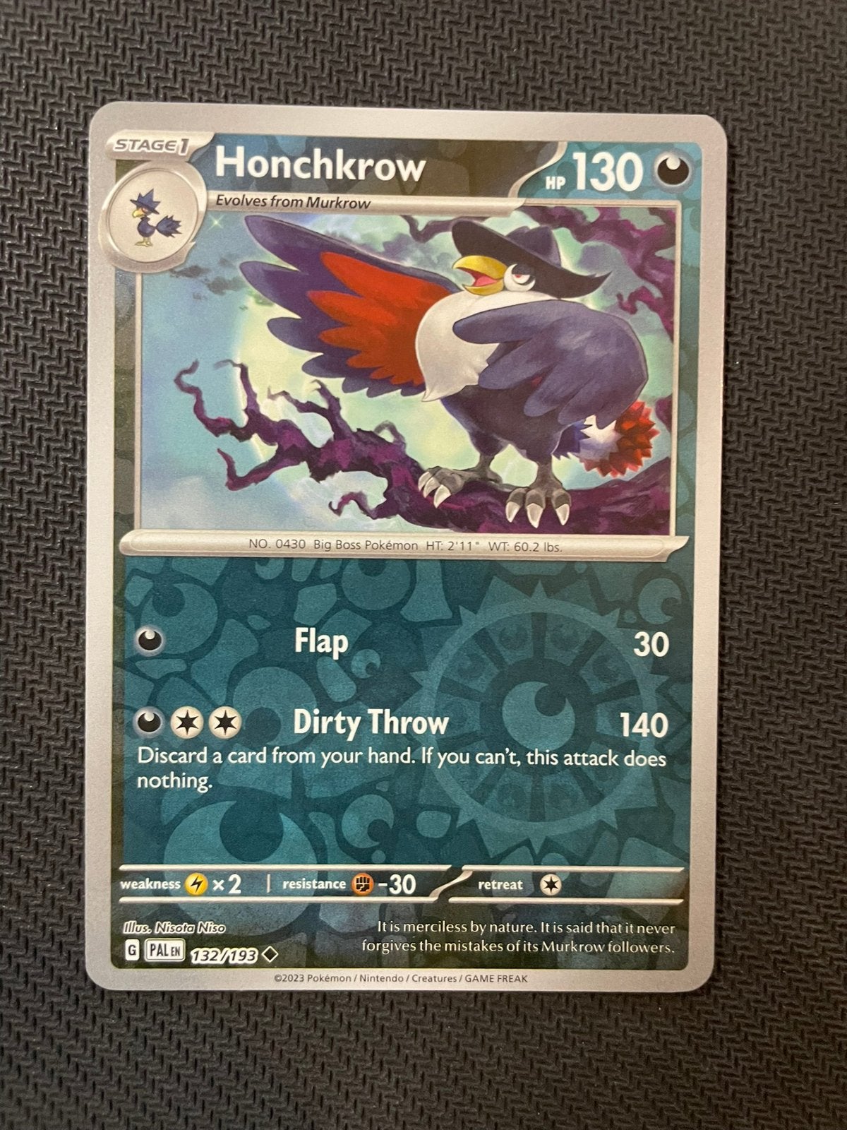 Honchkrow 132/193 Reverse Holo Paldea Evolved Packfresh, Ophalen of Verzenden, Zo goed als nieuw