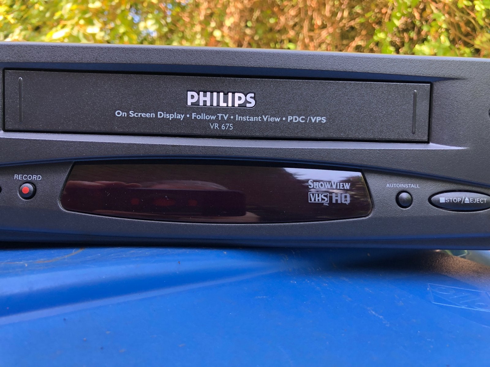 Philips VHS Hifi-stereo VR 675 , nagekeken en met Afstandsb., Ophalen of Verzenden, Zo goed als nieuw