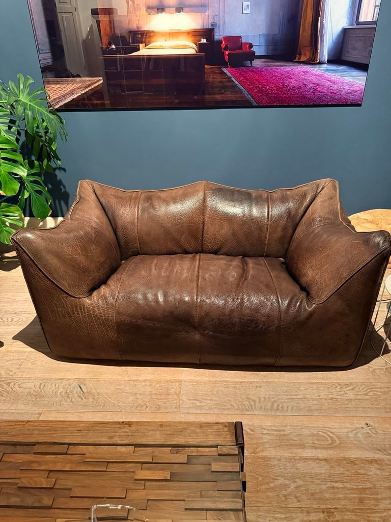 B&B Italia Mario Bellini Le Bambole bank - Buffelleer, Ophalen, 150 tot 200 cm, Tweepersoons, Zo goed als nieuw