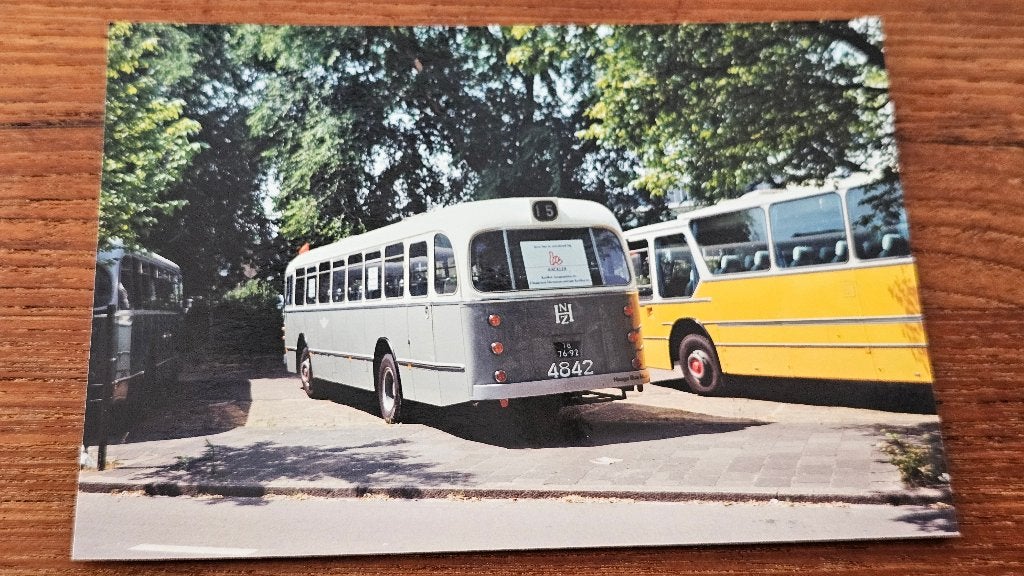 Foto BUS NZH Haarlem 4842, Verzamelen, Verzenden, Gebruikt, Bus of Metro, Overige typen