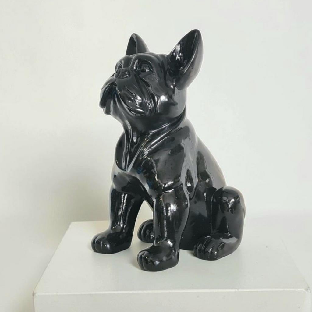 Franse bulldog beeld zwart, uniek & kleurrijk, Verzamelen, Ophalen, Nieuw, Dier