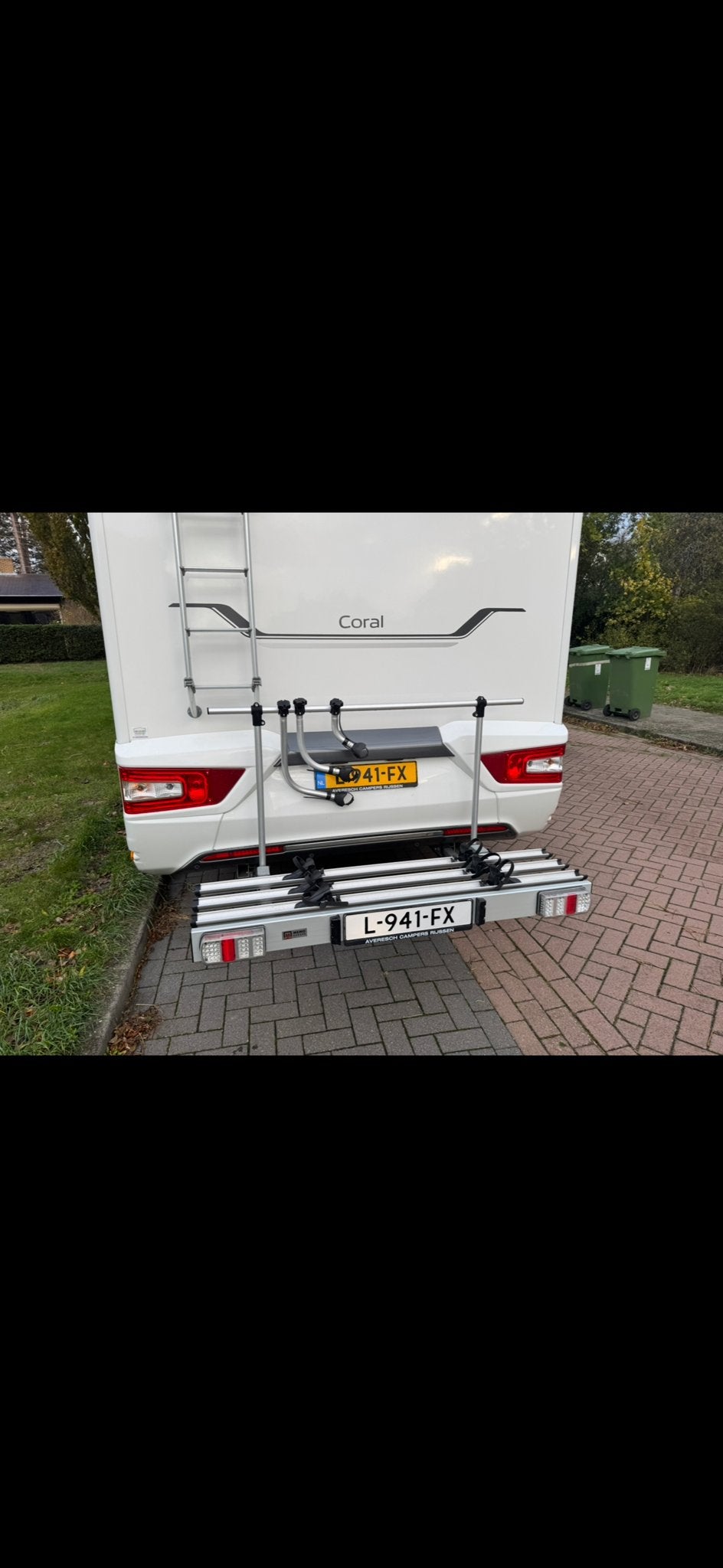 Fietsendrager voor camper merk memo Europa revo star, Ophalen, 3 fietsen of meer, Gebruikt, Trekhaakdrager