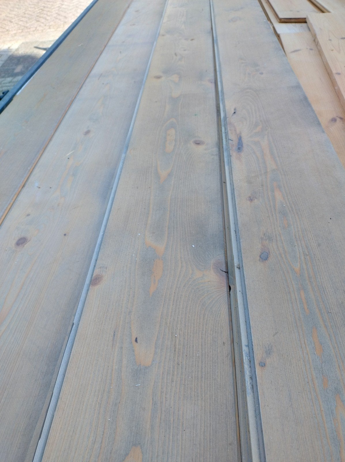 32 m2 massieve grenen vloer planken, Tuin en Terras, Ophalen of Verzenden, 250 cm of meer, Planken