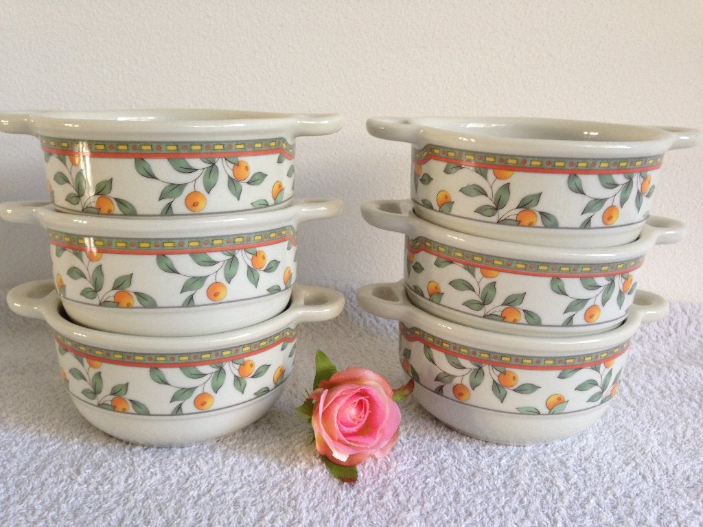 🍊6 Mooie Kommen/Schaaltjes KOFFIETIJD ART-DESIGN., Ophalen of Verzenden, Zo goed als nieuw, Kom(men), Overige stijlen