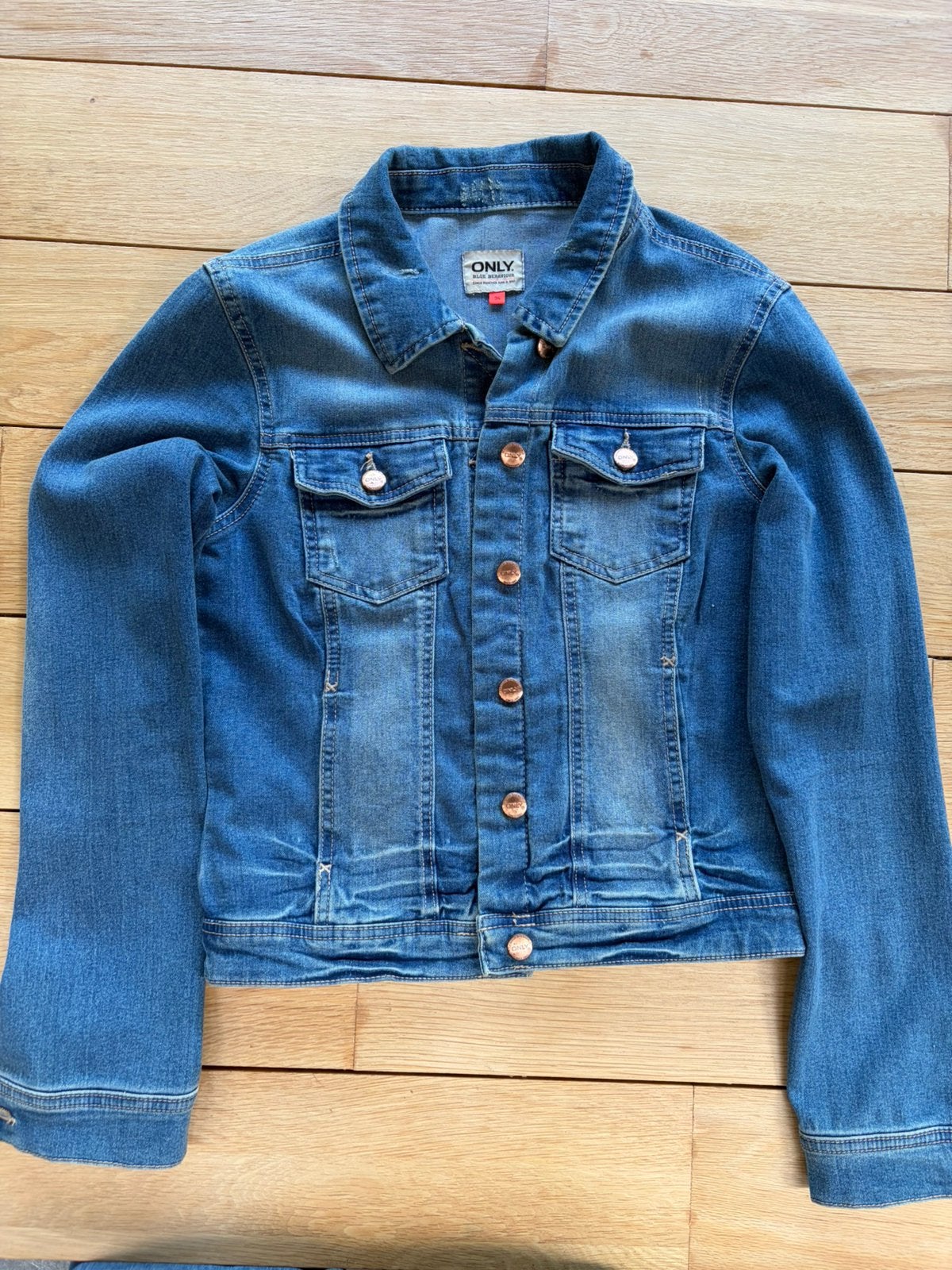 Spijkerjasje dames Maat 36, Ophalen, Zo goed als nieuw, Maat 36 (S), Blauw