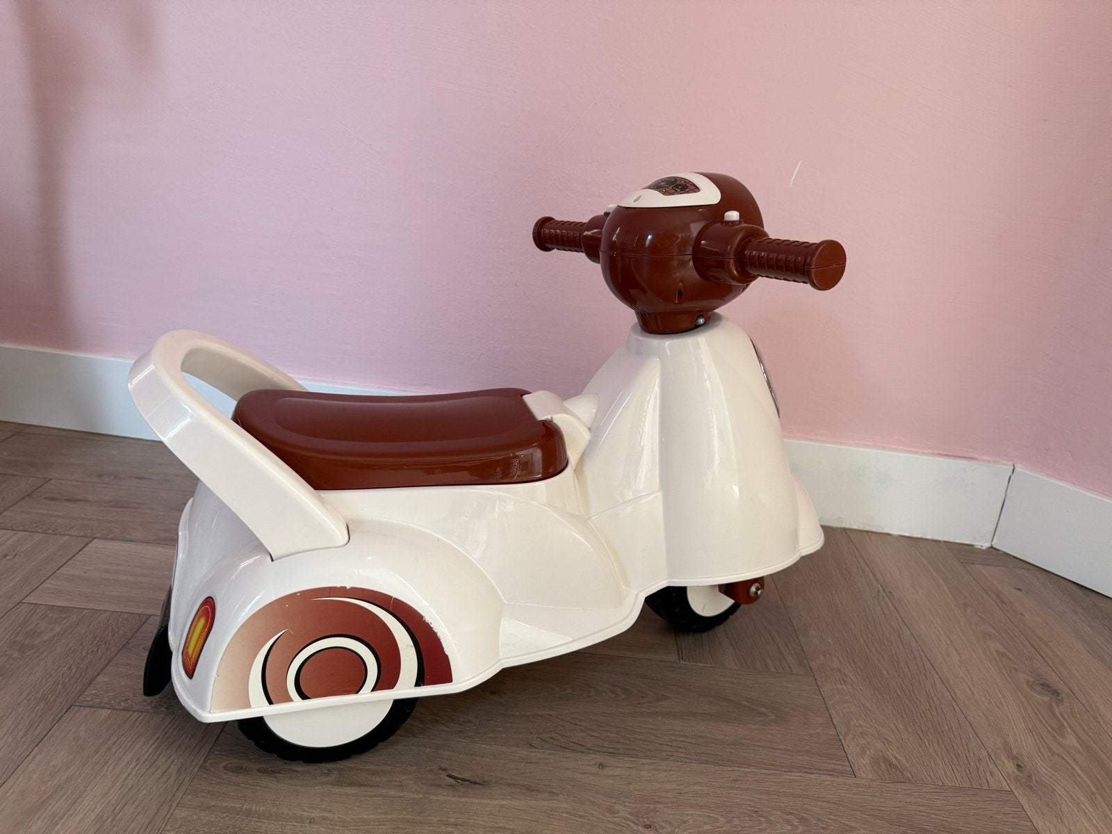 Loopscooter EZ Play & Fun - Wit/Bruin, Ophalen of Verzenden, Gebruikt, Loopfiets