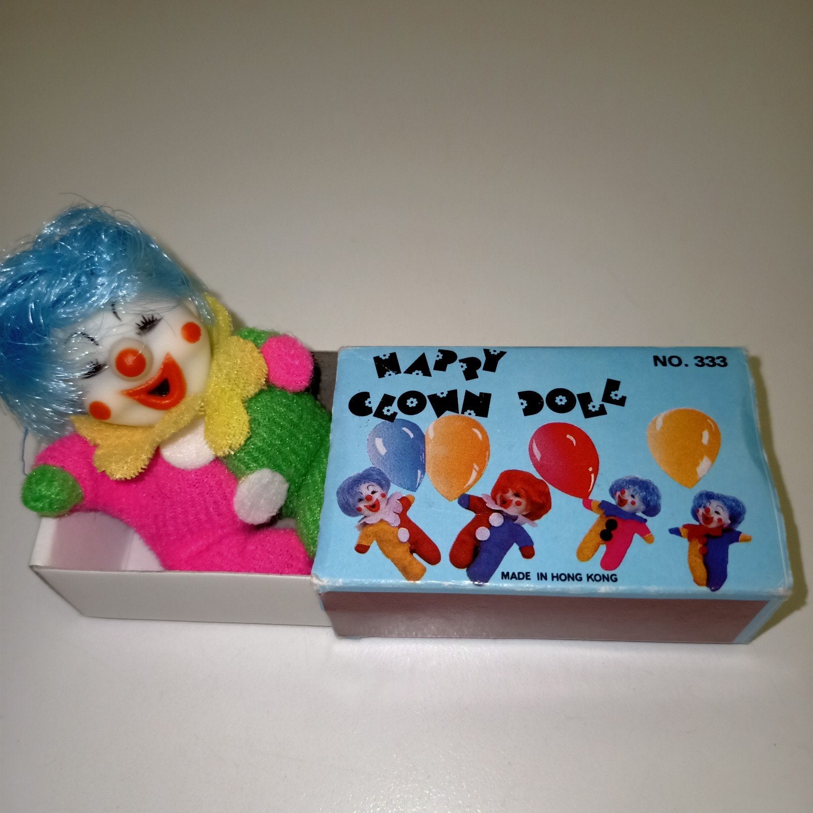 Happy clown doll, lucifer popje in doosje., Verzamelen, Ophalen of Verzenden, Gebruikt