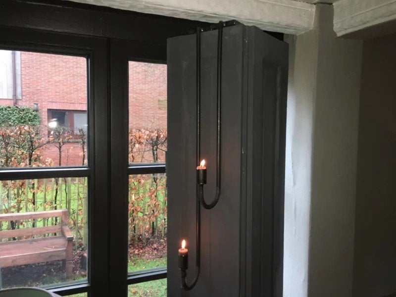 Luik kandelaar metaal 80 cm Puur Wonen stoer sober landelijk, 80 cm, Verzenden, Nieuw, Metaal