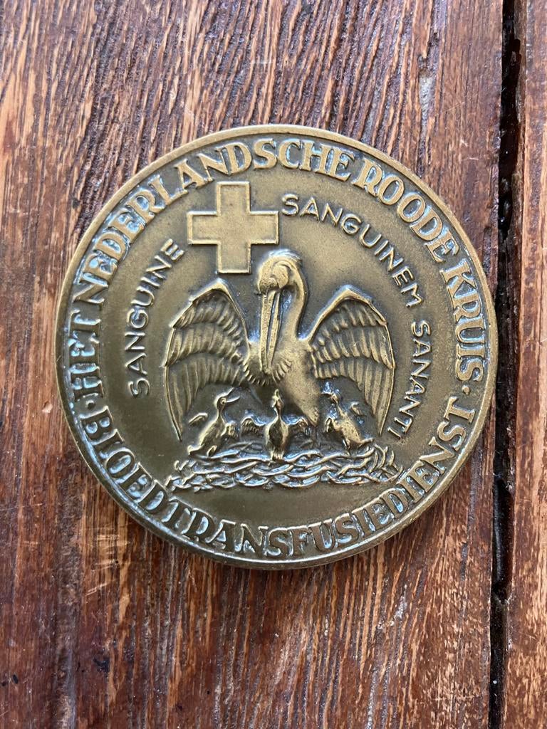 Dr. Karl Landsteiner Medaille - Bloedtransfusiedienst, Postzegels en Munten, Ophalen of Verzenden, Brons, Nederland