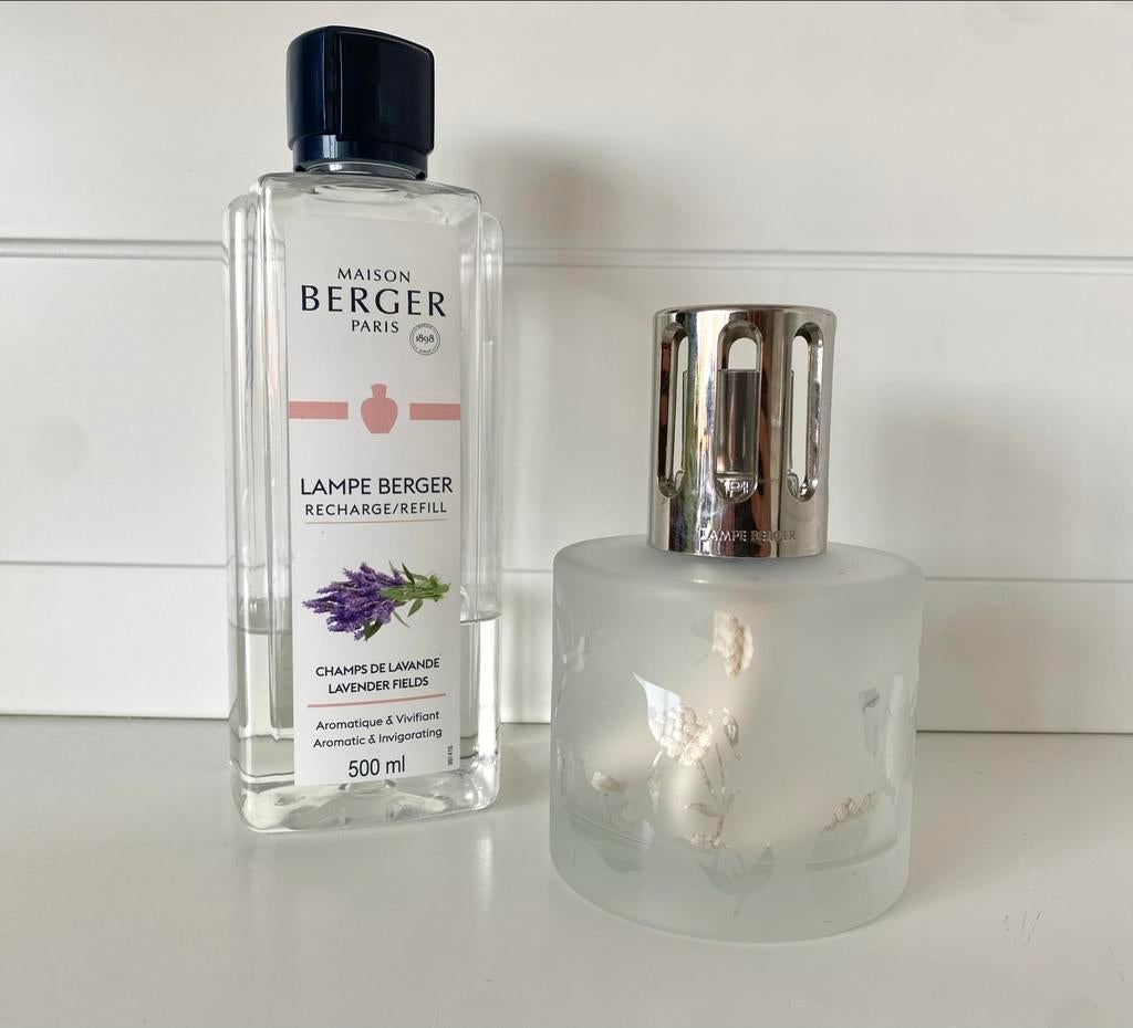 Lampe Berger geur olie brander met Lavendel Navulling, Ophalen of Verzenden, Zo goed als nieuw