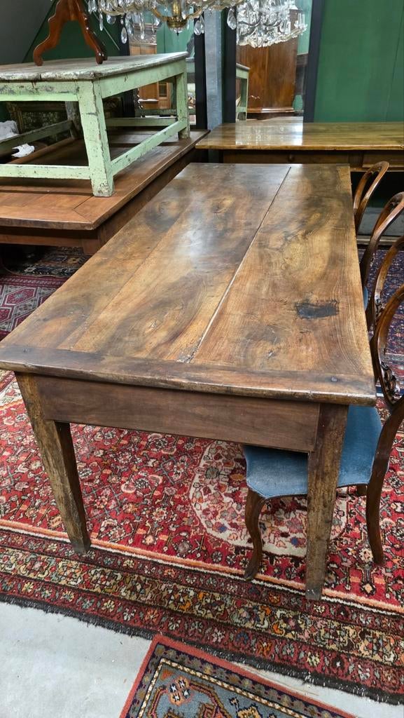 Antieke Franse kersenhouten eetkamertafel, Antiek en Kunst, Antiek | Meubels | Tafels, Ophalen of Verzenden