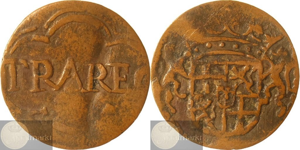 Reckheim - Duit z.j. (ca. 1680), Postzegels en Munten, Munten | Nederland, Ophalen of Verzenden, Vóór koninkrijk, Overige waardes