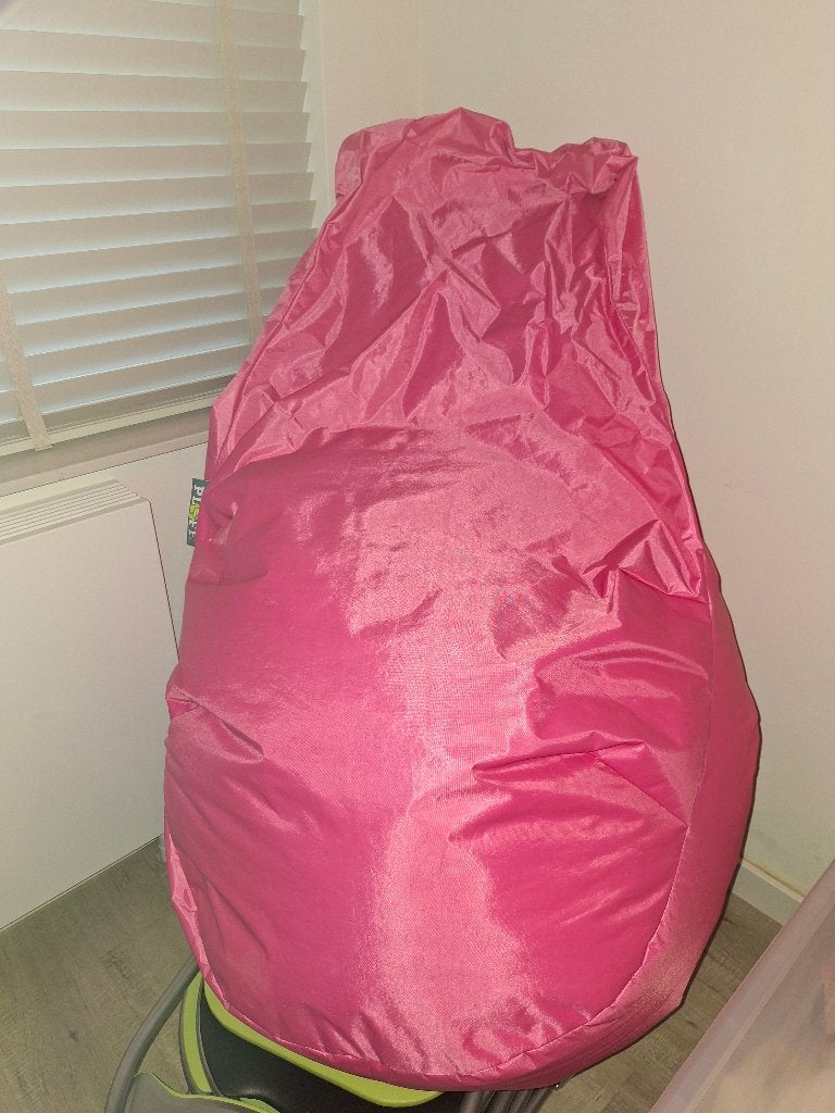 1 ploff giraffe zitzak fuchsia roze, Huis en Inrichting, Ophalen, Zo goed als nieuw, Roze, Zitzak