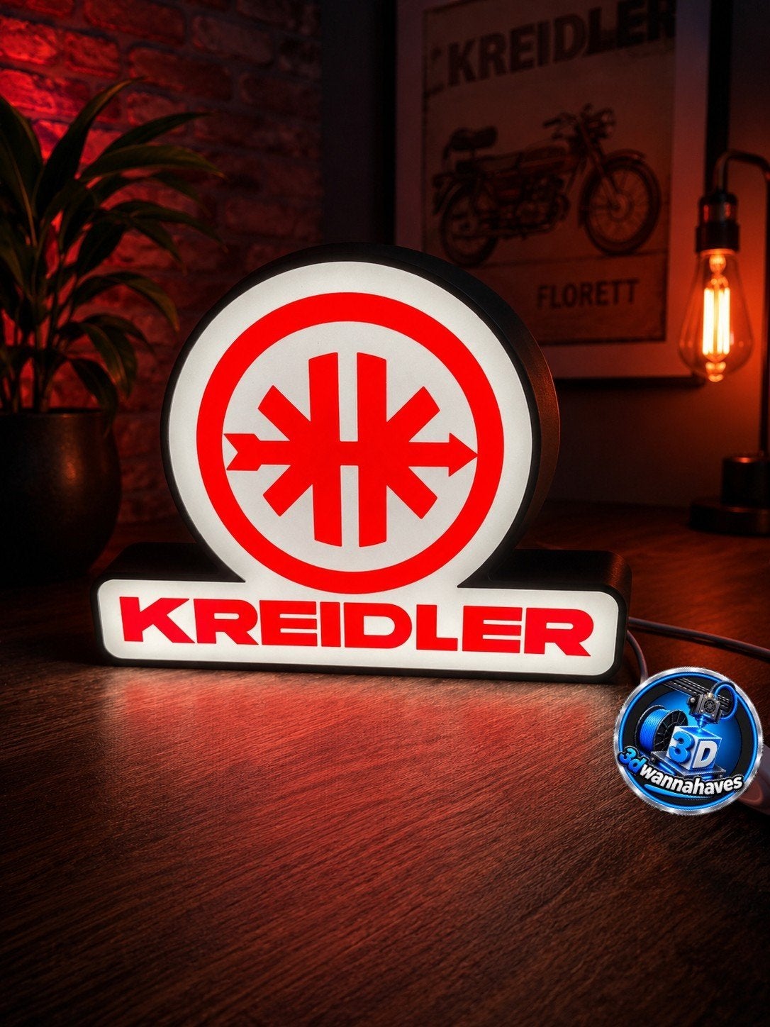 Kreidler reclamebak inclusief LED verlichting, Ophalen of Verzenden, Nieuw