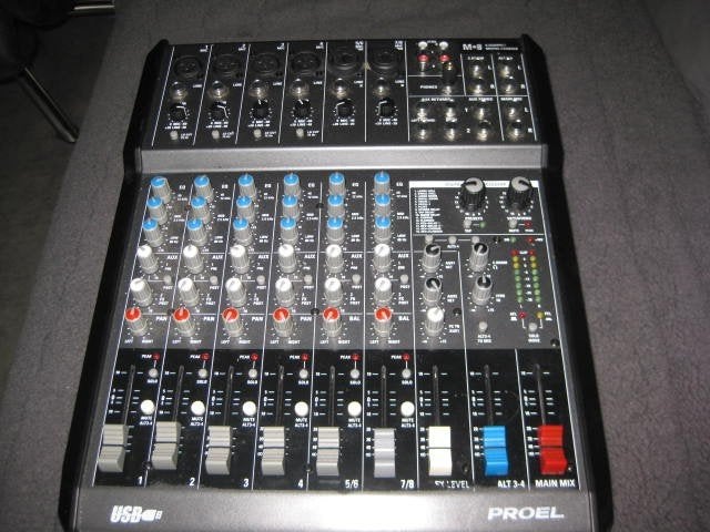 Mengpaneel Proel en Behringer, Ophalen of Verzenden, Gebruikt, 5 tot 10 kanalen, Microfooningang