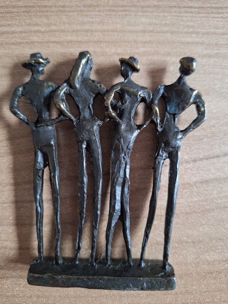 Corry Ammerlaan - Saamhorigheid/Overleg 4 stuks. NIEUW, Overige onderwerpen, Minder dan 20 cm, Ophalen of Verzenden, Brons