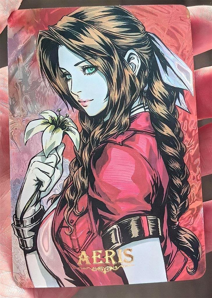 Final Fantasy VII Aerith Gainsborough Holo Foil Card, Verzenden, Kuifje, Nieuw, Beeldje of Figuurtje