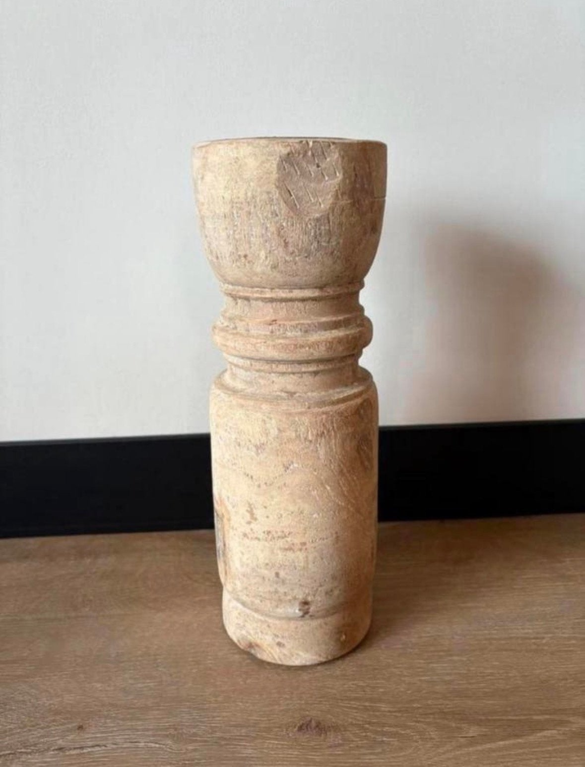 Kaarsenstandaard (1 of 2 stuks), Ophalen of Verzenden, Zo goed als nieuw, Bruin, Hout