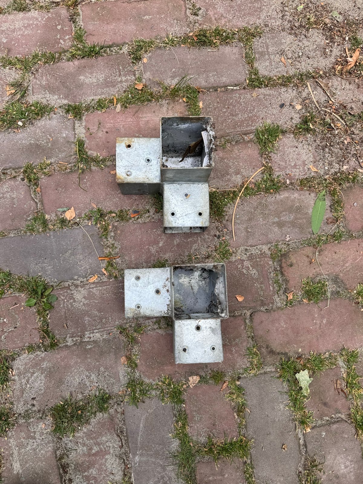Gegalvaniseerd hoekverbindingen  /t stukken voor pergola, Ophalen, Gebruikt
