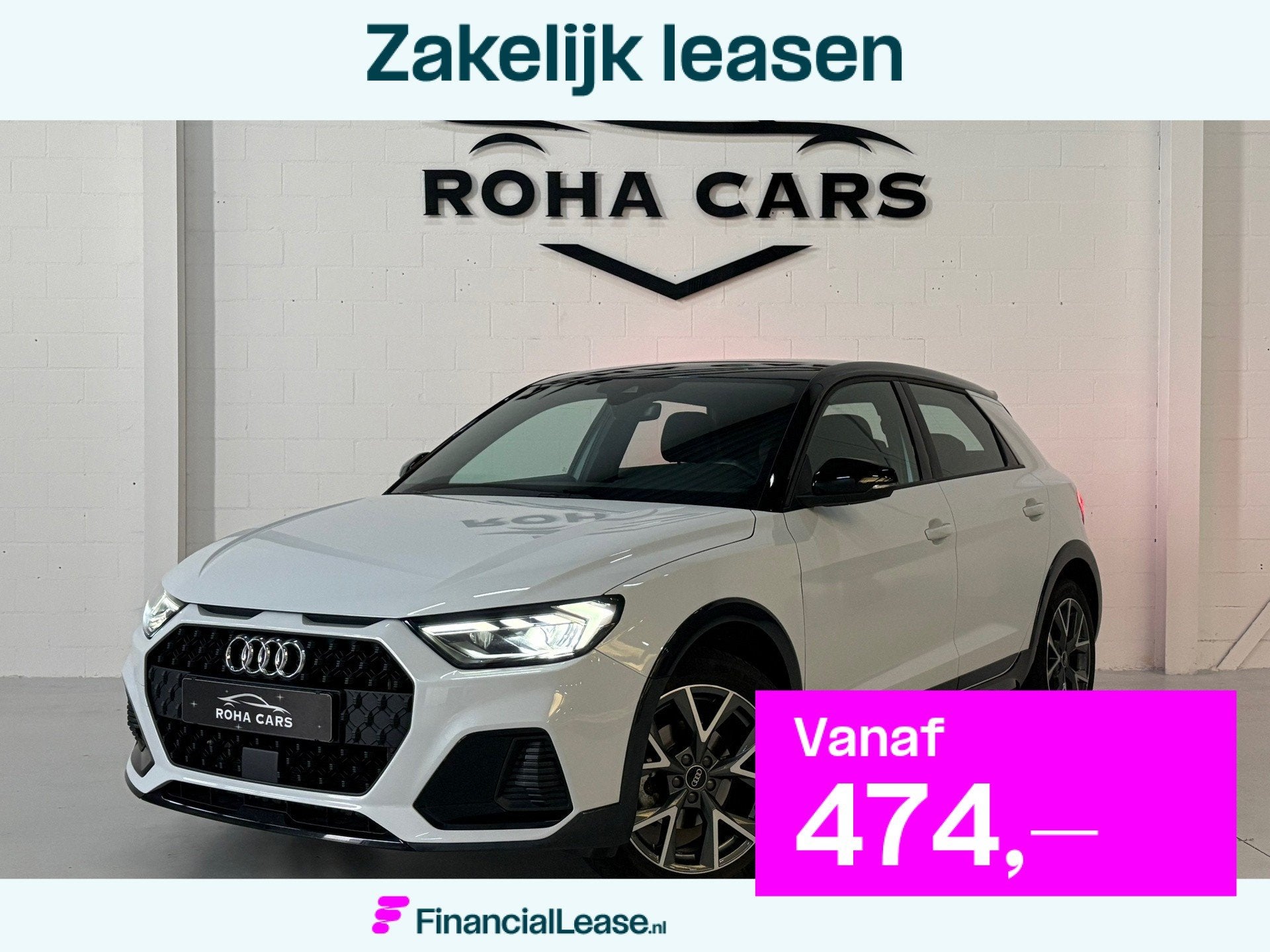 Audi A1 Allstreet 30 TFSI Advanced edition, Navi, Blackline, Stof, Zwart, Wit, Bedrijf