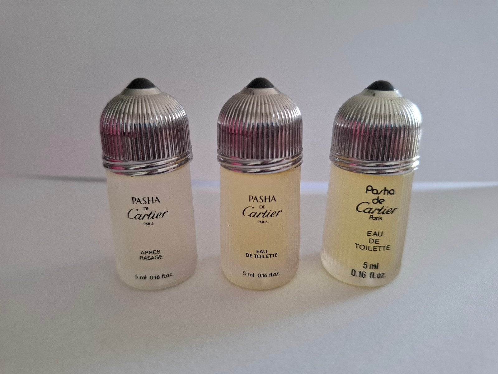 Luxe Pasha de Cartier Miniatuur Parfum en Aftershave 3 x 5ml, Sieraden, Tassen en Uiterlijk, Uiterlijk | Parfum, Ophalen of Verzenden
