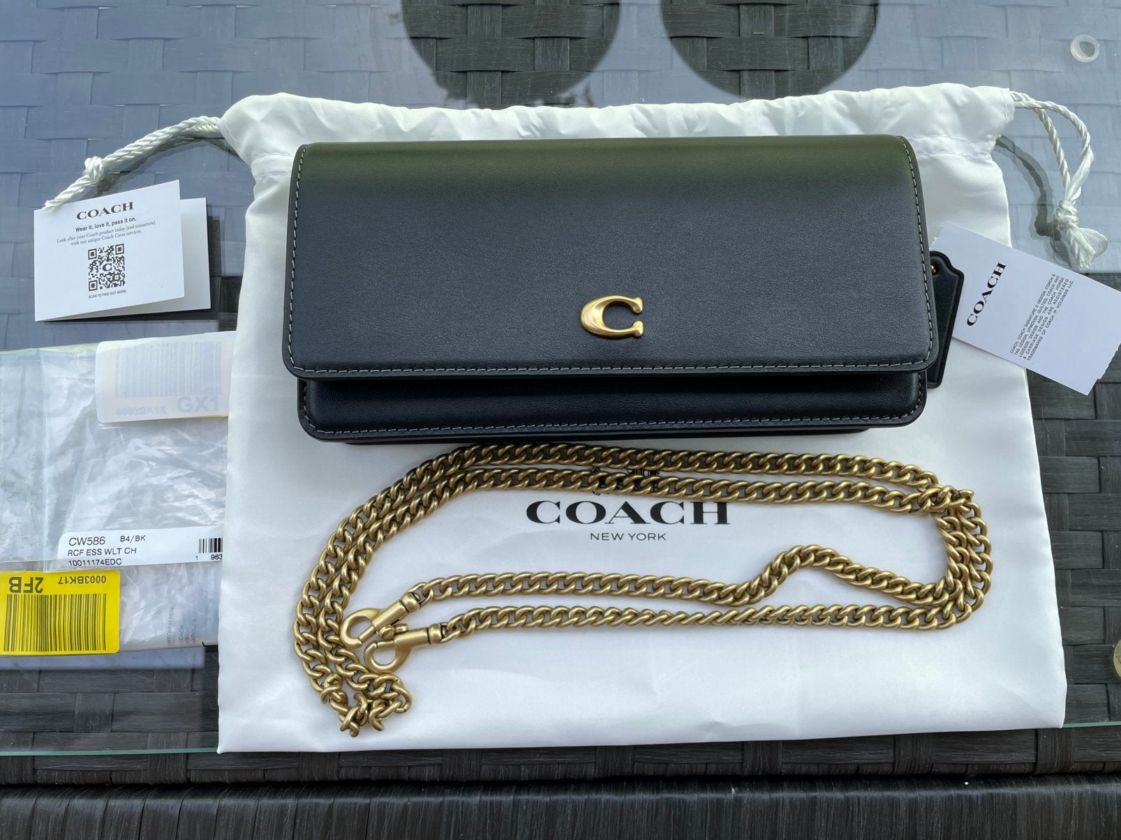 Coach zwarte tas Evie model echt leer, Sieraden, Tassen en Uiterlijk, Tassen | Damestassen, Ophalen of Verzenden, Nieuw, Zwart