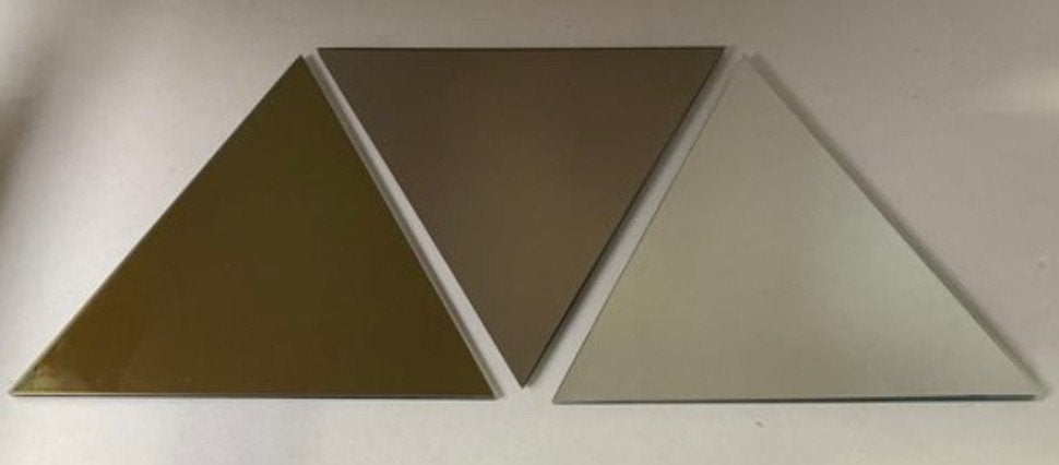 Meerdere luxe Driehoek Spiegels (42x42 cm), Ophalen, Minder dan 50 cm, Zo goed als nieuw, Minder dan 100 cm