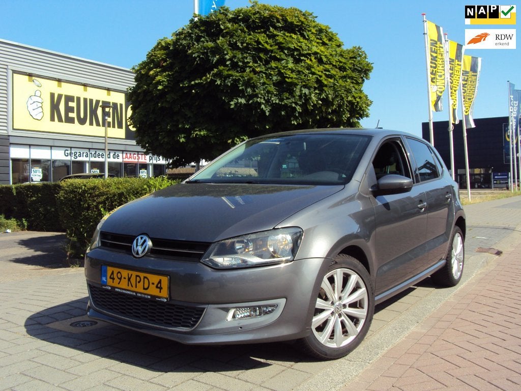 Volkswagen Polo 1.4-16V Highline, Auto's, Voorwielaandrijving, Zwart, Origineel Nederlands, Bedrijf