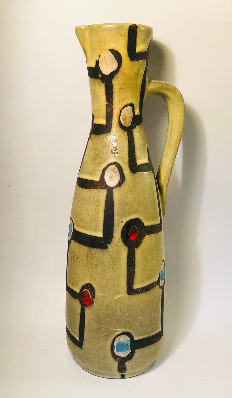 Vintage Jasba vaas, 25 cm hoog, Ophalen of Verzenden