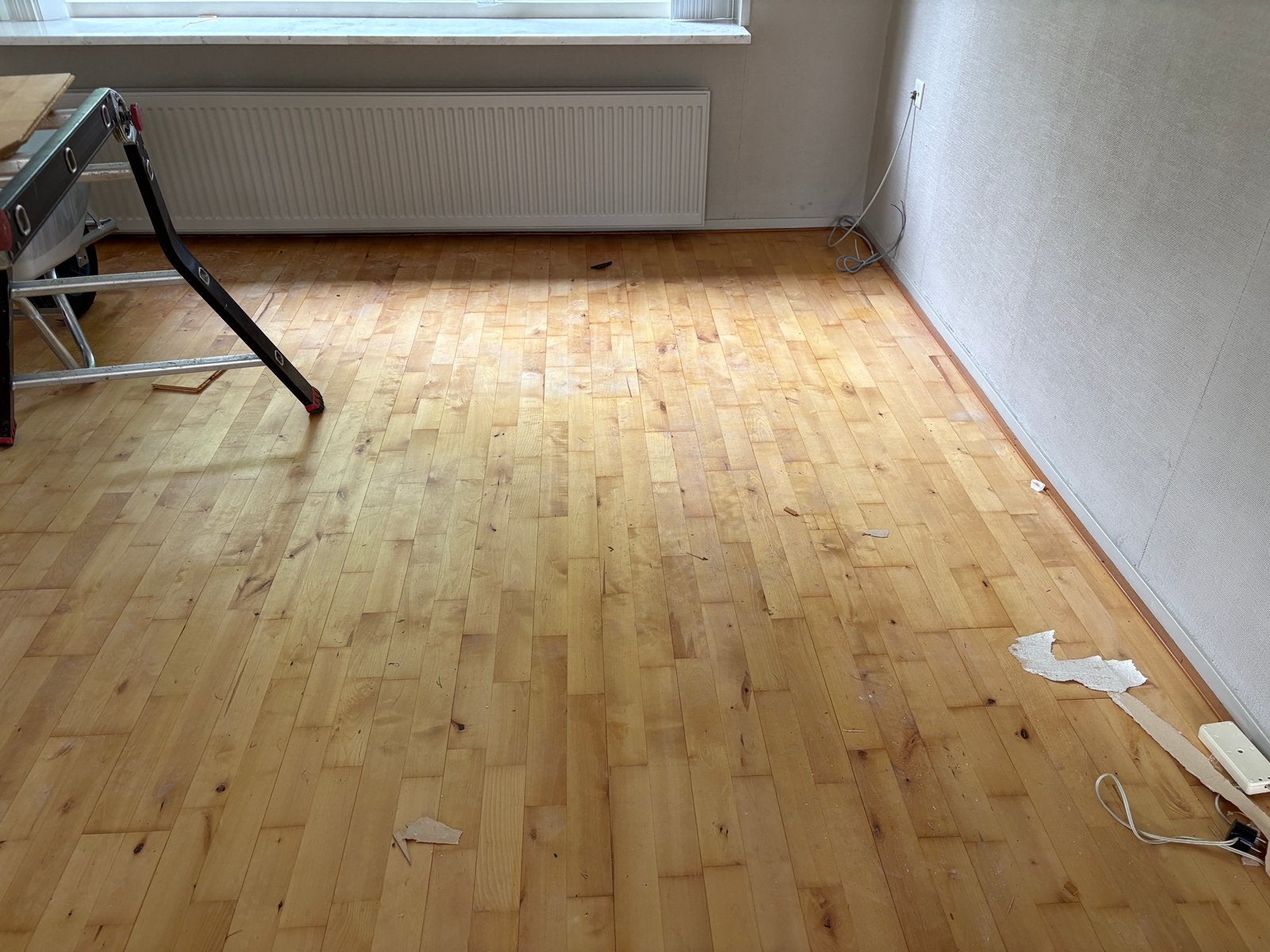 Parketvloer 3laags 28,5 m2, Huis en Inrichting, Stoffering | Vloerbedekking, Gebruikt, Bruin, 75 m² of meer, Ophalen