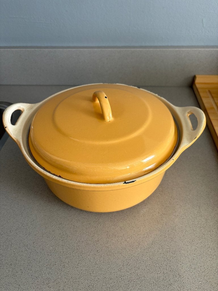 Gietijzeren braadpan 24 cm doorsnede, Ophalen, Gebruikt, Geschikt voor inductie, Overige merken