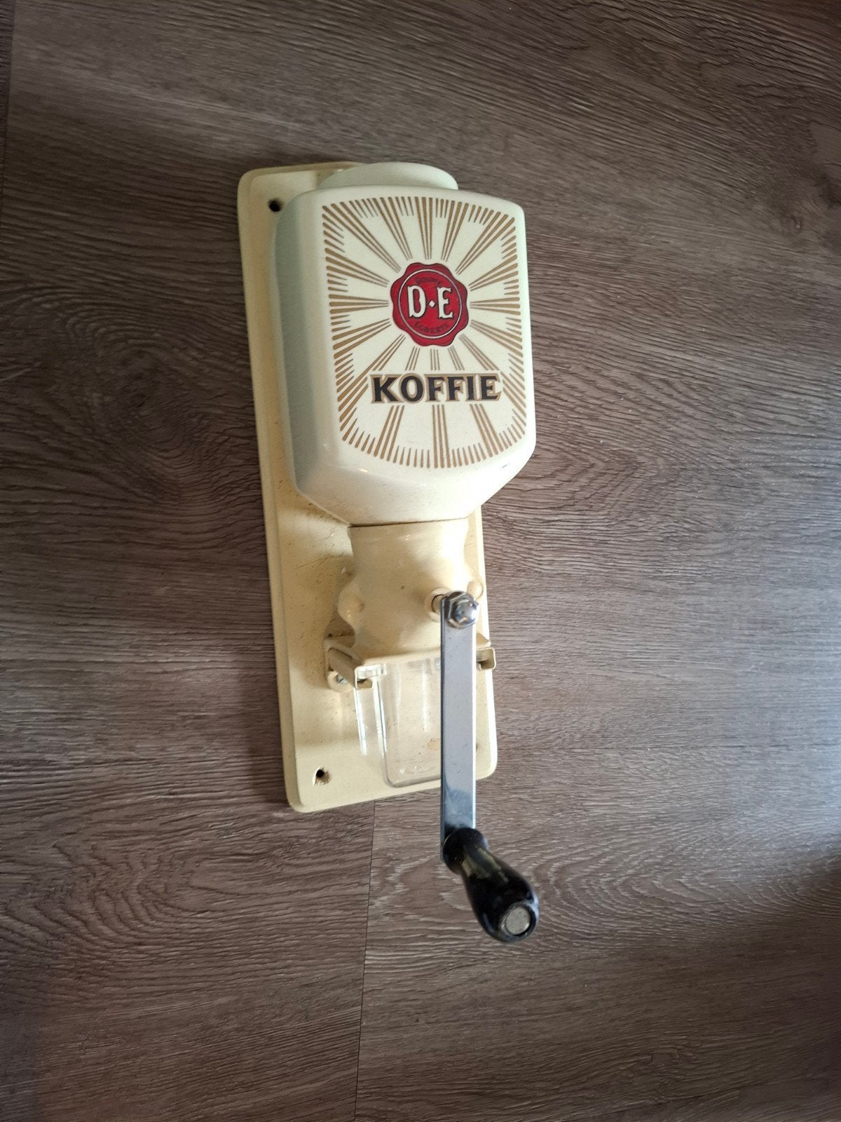 Vintage Douwe Egberts wandkoffiemolen, Antiek en Kunst, Ophalen