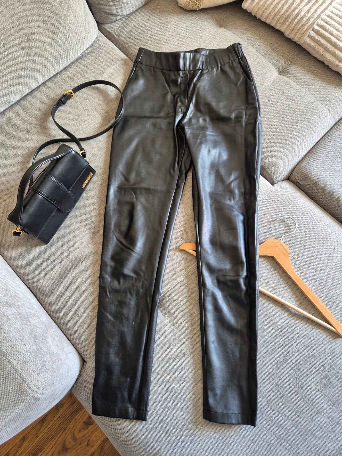 Zwarte faux leren broek - My Jewellery - Maat S, My Jewellery, Zwart, Ophalen of Verzenden, Zo goed als nieuw