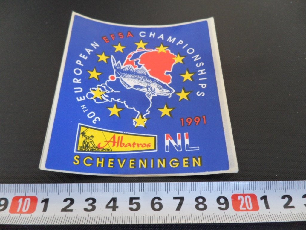 sticker Hengelsport Scheveningen ALBATROS 1991 EFSA *, Ophalen, Zo goed als nieuw