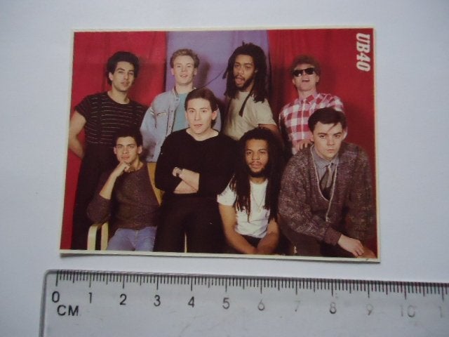 sticker oud UB40 Reggae band popmuziek pop muziek retro, Verzamelen, Verzenden, Zo goed als nieuw, Bedrijf of Vereniging