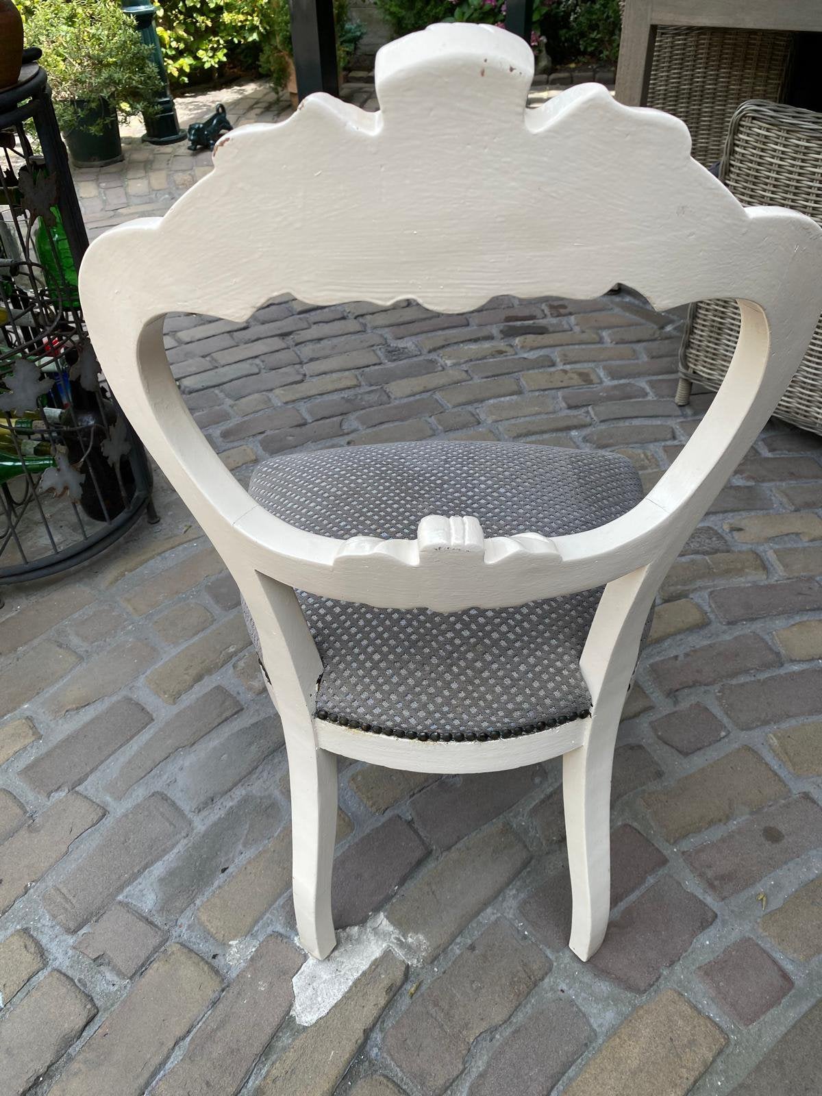Brocante eetkamerstoen en muurtsfeltje, Ophalen of Verzenden