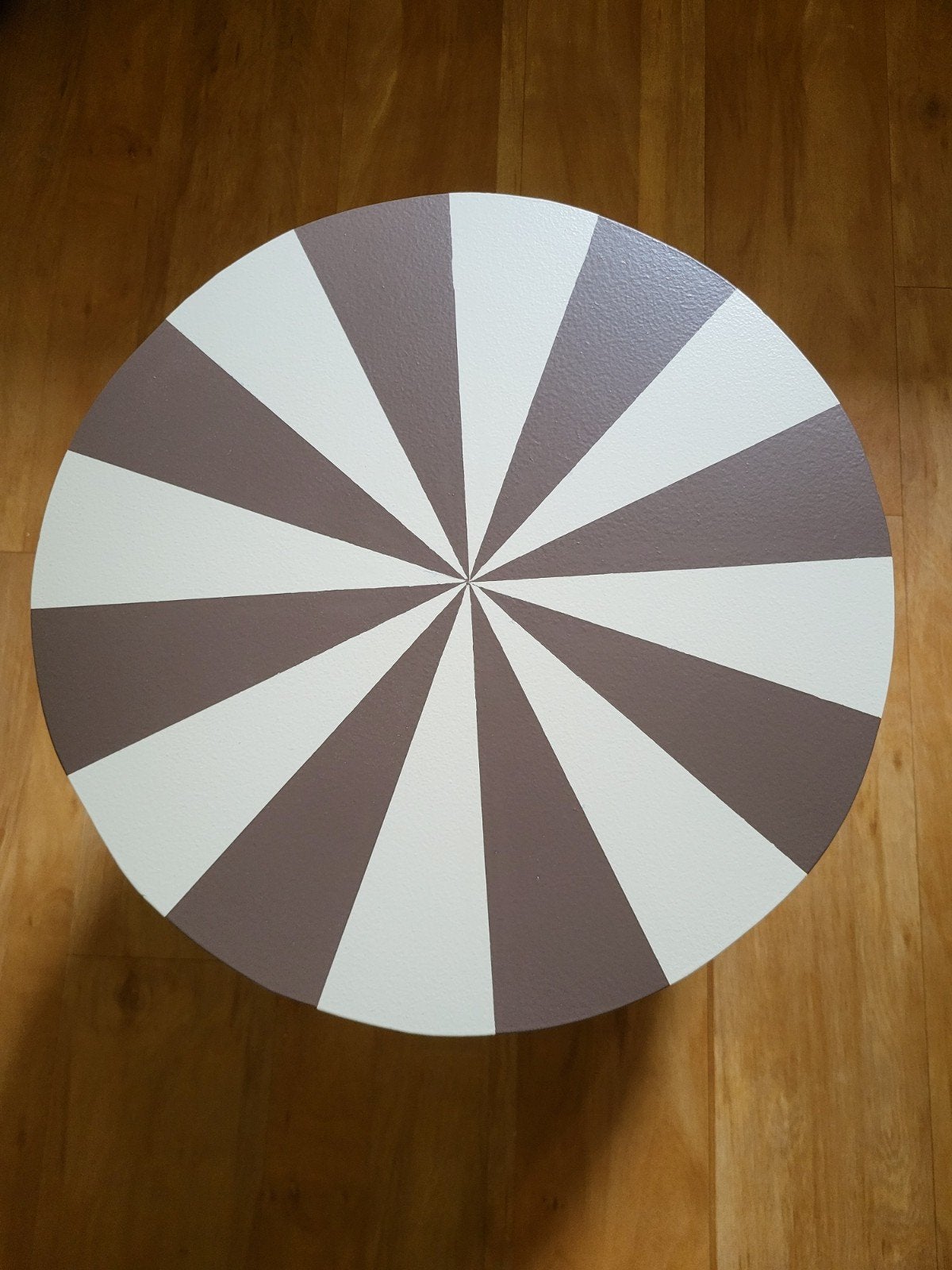 Bijzettafel Salontafel Krukje bruin beige, Ophalen, Rond, Minder dan 55 cm, 45 tot 60 cm