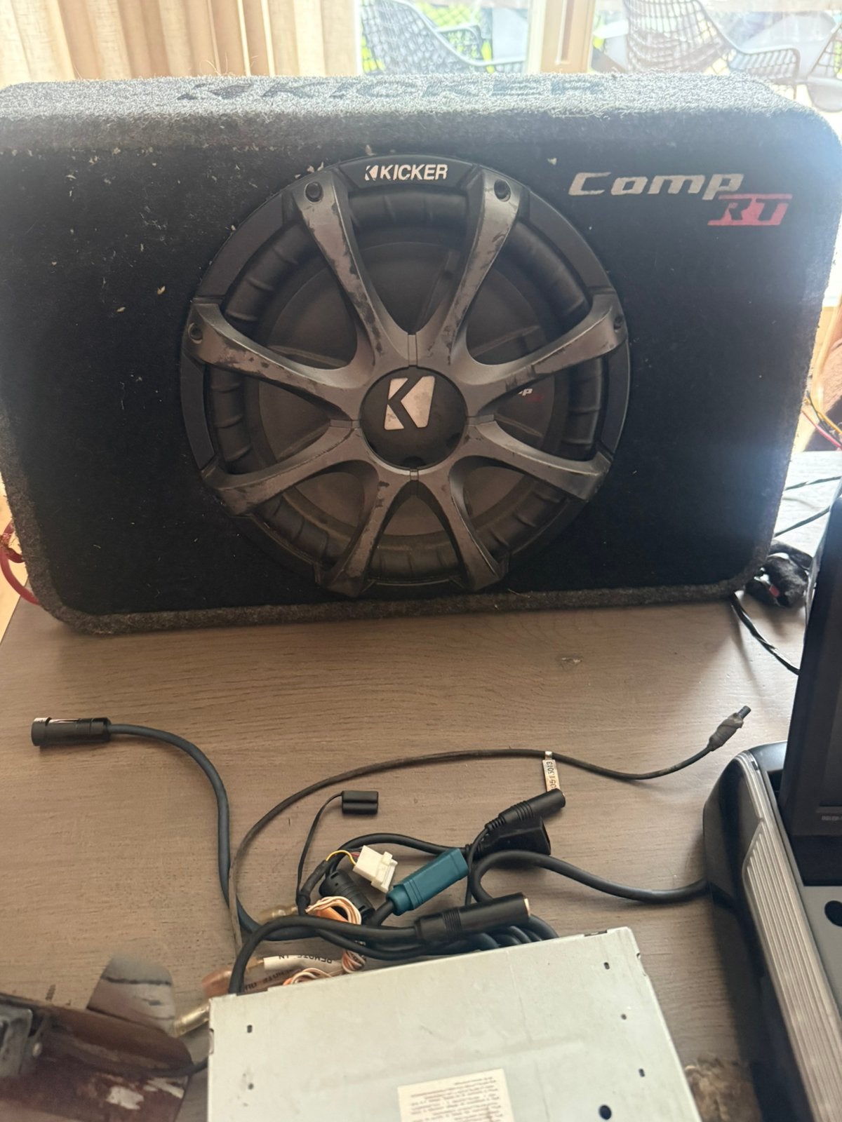 Kicker subwoofer net versterker, Auto diversen, Autospeakers, Ophalen, Gebruikt