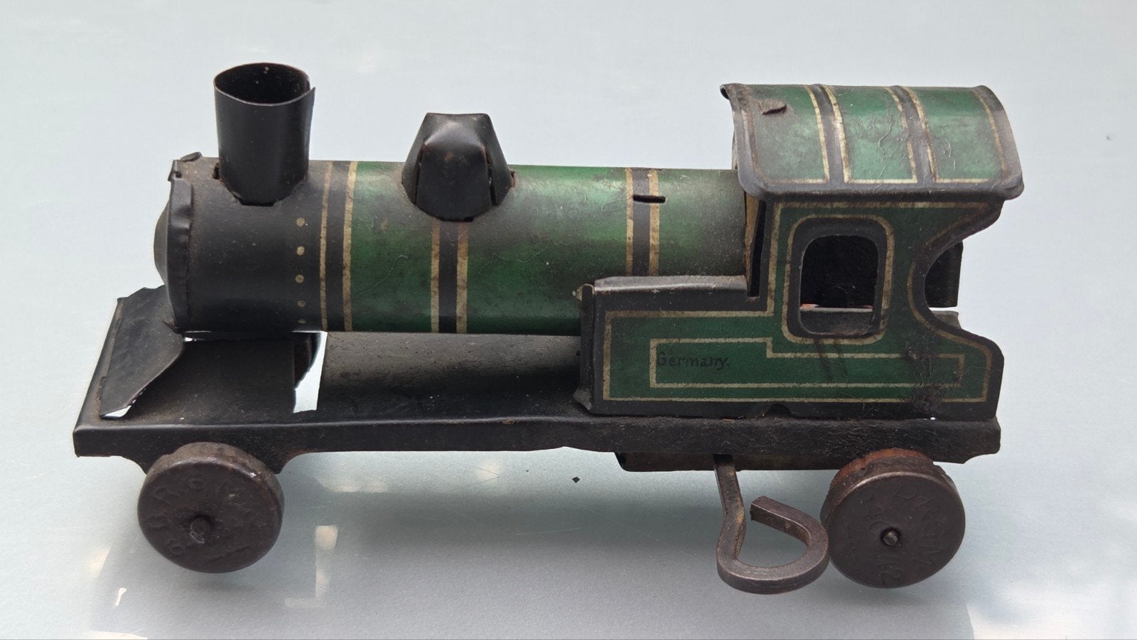 Antiek blikken speelgoed trein - locomotief M.M.N. Germany, Ophalen of Verzenden