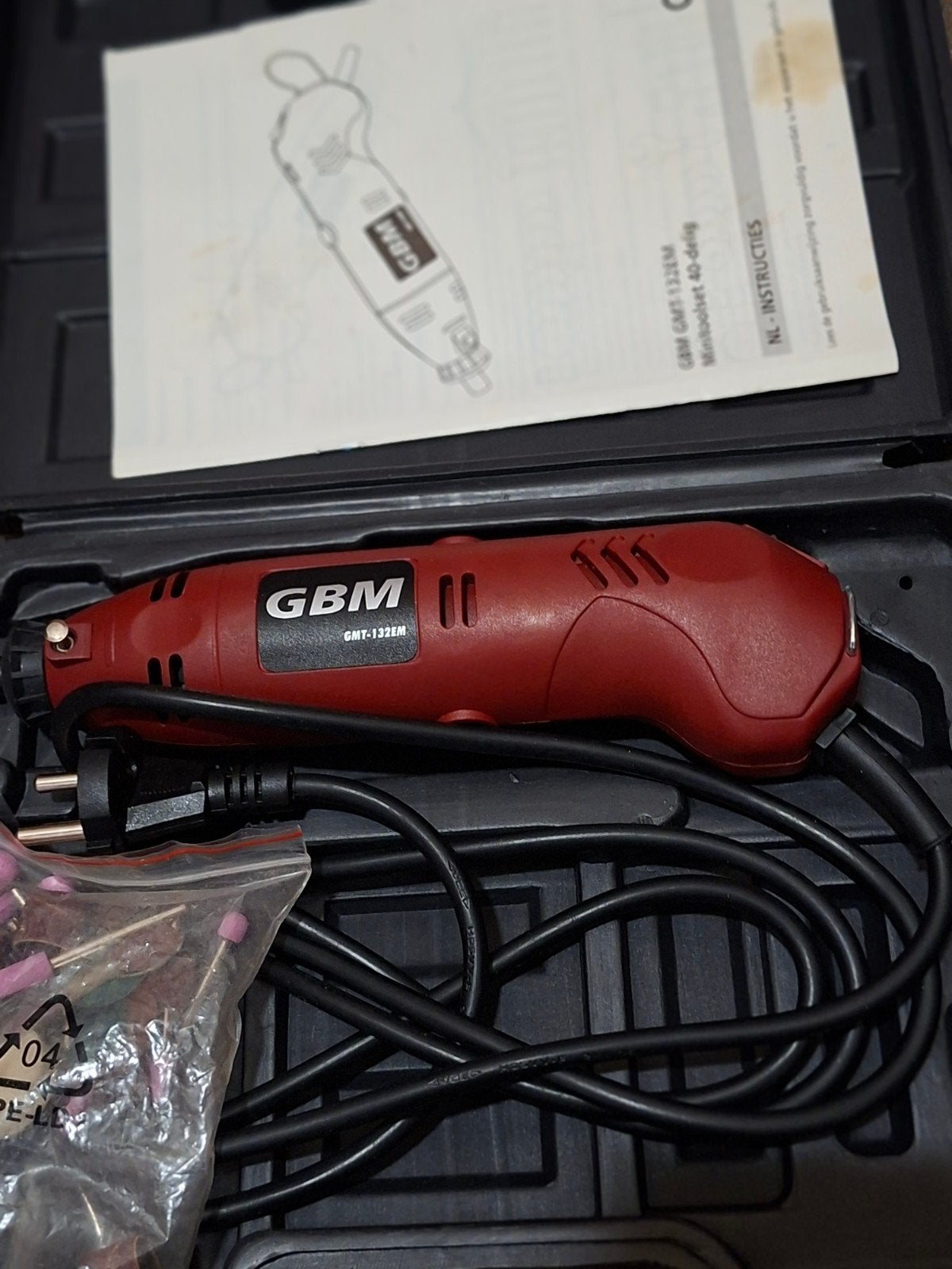 GBM GMT-132EM Mini Boormachine - 130W, Ophalen, Variabele snelheid, Overige typen, Zo goed als nieuw