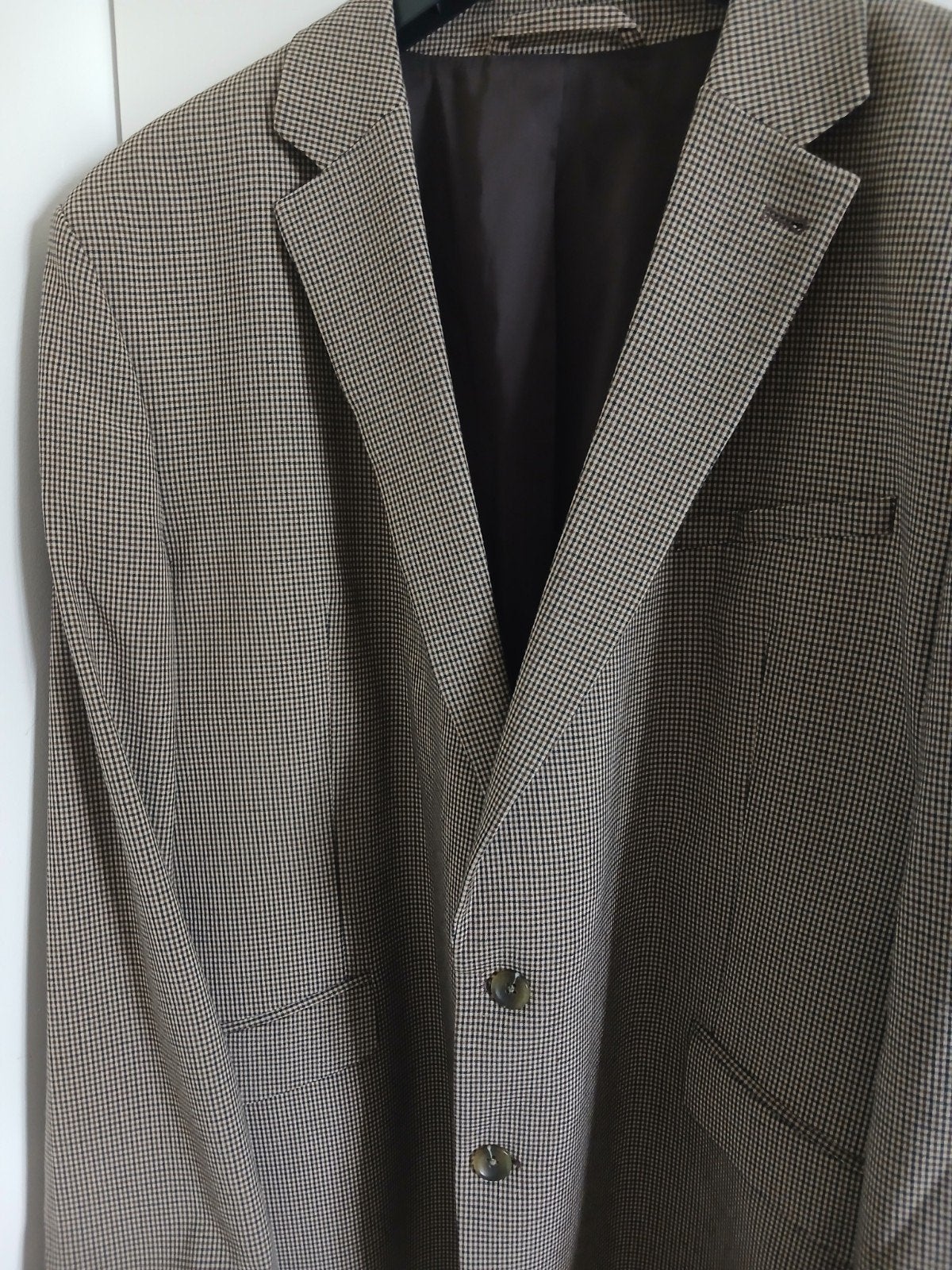 Heren colbert maat XXL slim fit, bruin ruit, Bruin, Overige maten, Zo goed als nieuw, C&A