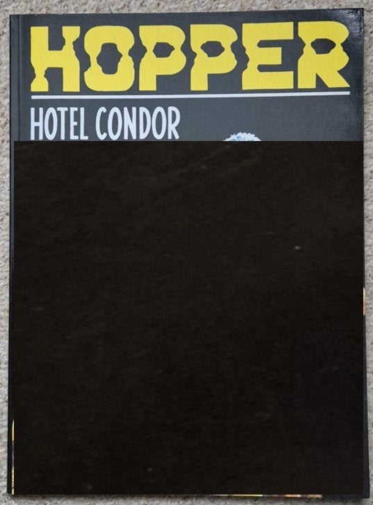 Sombrero Zwarte Reeks 44 Hotel Condor - HOPPER - 1991, Boeken, Hopper, Eén stripboek, Ophalen of Verzenden, Zo goed als nieuw