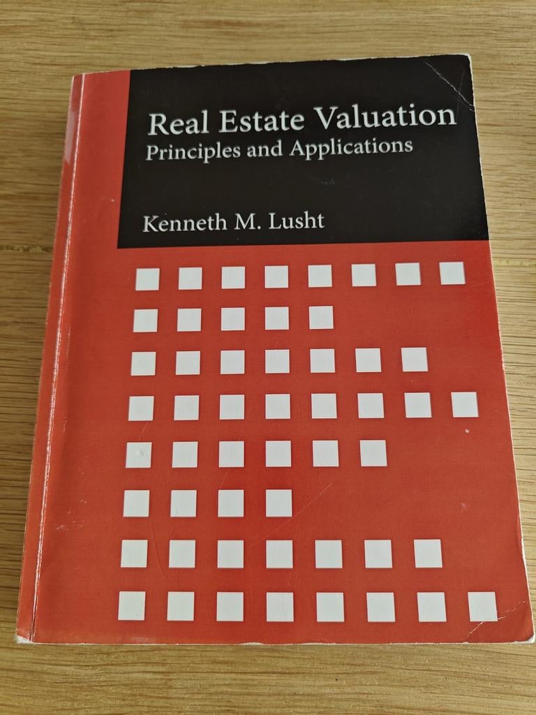 Real Estate Valuation: Principles and Applications M. Lusht, Gelezen, Ophalen of Verzenden, WO, Kenneth M. Lusht